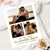 Ons avontuur begint Bewaar de datum 3 Foto Briefkaart