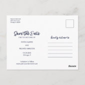 Ons avontuur begint Bewaar de datum 3 Foto Briefkaart (Achterkant)