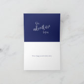 Ons avontuur begint blauw typografisch dank u kaart (Binnen)