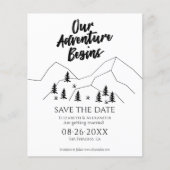 Ons avontuur begint Bos bruiloft Save the Date (Voorkant)