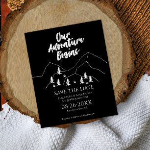 Ons avontuur begint Bos bruiloft Save the Date