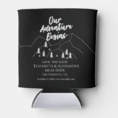 Ons avontuur begint Bos bruiloft Save the Date Blikjeskoeler (Voorkant)