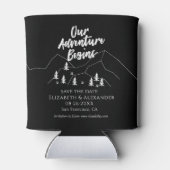 Ons avontuur begint Bos bruiloft Save the Date Blikjeskoeler (Achterkant)