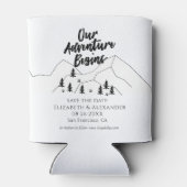 Ons avontuur begint Bos bruiloft Save the Date Blikjeskoeler (Achterkant)