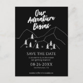Ons avontuur begint Bos bruiloft Save the Date Briefkaart (Voorkant)