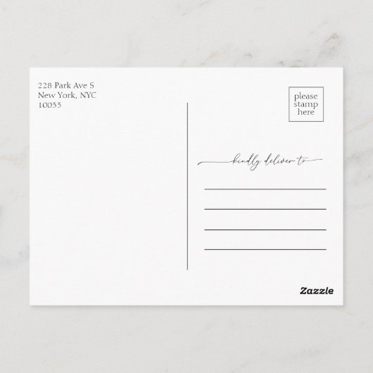 Ons avontuur begint Bos bruiloft Save the Date Briefkaart (Achterkant)