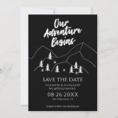 Ons avontuur begint Bos bruiloft Save the Date Kaart (Voorkant)
