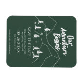 Ons avontuur begint Bos bruiloft Save the Date Magneet (Horizontaal)