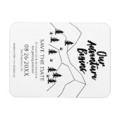 Ons avontuur begint Bos bruiloft Save the Date Magneet (Horizontaal)