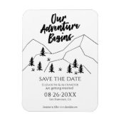 Ons avontuur begint Bos bruiloft Save the Date Magneet (Verticaal)