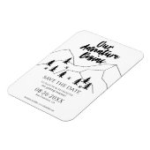 Ons avontuur begint Bos bruiloft Save the Date Magneet (Linkerzijde)