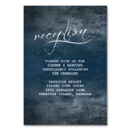 Ons avontuur begint bruiloft receptie Kaart