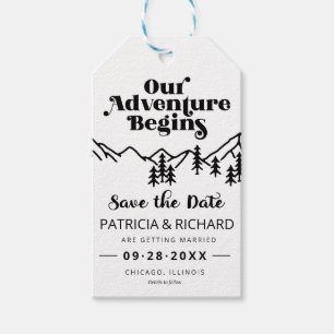 Ons Avontuur Begint Buiten Trouwen Save The Date Cadeaulabel
