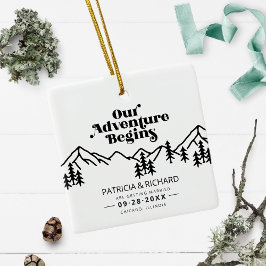 Ons Avontuur Begint Buiten Trouwen Save The Date Keramisch Ornament