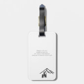 Ons avontuur begint buitenshuis met bruiloft en be bagagelabel (Achterkant verticaal)