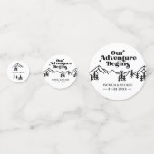 Ons avontuur begint buitenshuis met bruiloft en be confetti (Achterkanten)