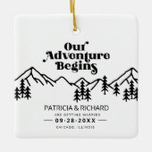 Ons avontuur begint buitenshuis met bruiloft en be keramisch ornament (Voorkant)