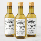 Ons avontuur begint buitenshuis met bruiloft en be wijn etiket (Flessen)