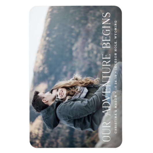 Ons avontuur begint | Datum opslaan Magneet (Verticaal)