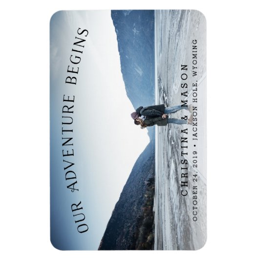 Ons avontuur begint | Datum opslaan Magneet (Verticaal)