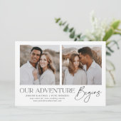 Ons avontuur begint de aankondiging van het Foto V (Staand voorkant)