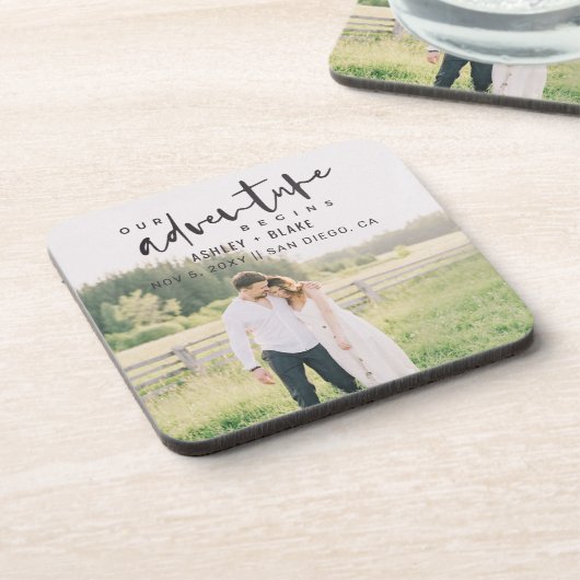 Ons avontuur begint de Foto van het Manuscript spa Bier Onderzetter (Linkerzijde)