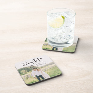 Ons avontuur begint de Foto van het Manuscript spa Bier Onderzetter