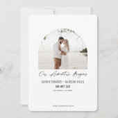 Ons avontuur begint, Eenvoudige moderne boogfoto Save The Date (Voorkant)