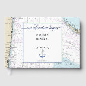 ⚓️ Ons avontuur begint Florida Nautical Wedding Gastenboek (Voorkant)