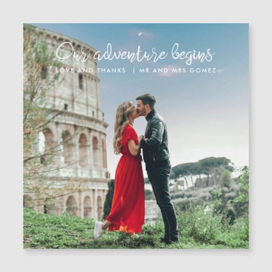 Ons avontuur begint Foto Dank je bruiloft (Voorkant)