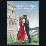 Ons avontuur begint Foto Dank je bruiloft Magneet<br><div class="desc">Vier het begin van je nieuwe reis met onze Onze Avontuur Begint Foto Dank U Trouwmagneet! Met uw favoriete foto en een charmant 'Our Adventure Begins'-ontwerp, is deze magneet een oprechte manier om uw gasten te bedanken en hen tegelijkertijd een schat te geven. Perfect mengend gevoel en stijl, het is...</div>