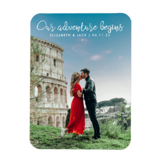 Ons Avontuur Begint Foto Save the Date Magneet