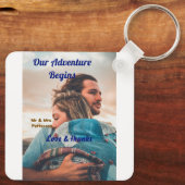 Ons avontuur begint foto van stel liefde & dank sleutelhanger (Achterkant)
