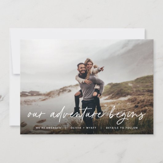 Ons avontuur begint | Foto-Verloving Aankondiging (Voorkant)