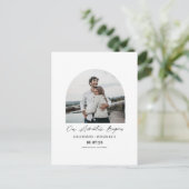 Ons avontuur begint, Gearkeerde foto sparen de dat Aankondigingskaart (Staand voorkant)