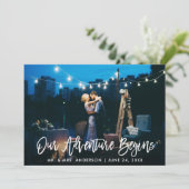 Ons avontuur begint het Band van het Manuscript va Bedankkaart (Staand voorkant)