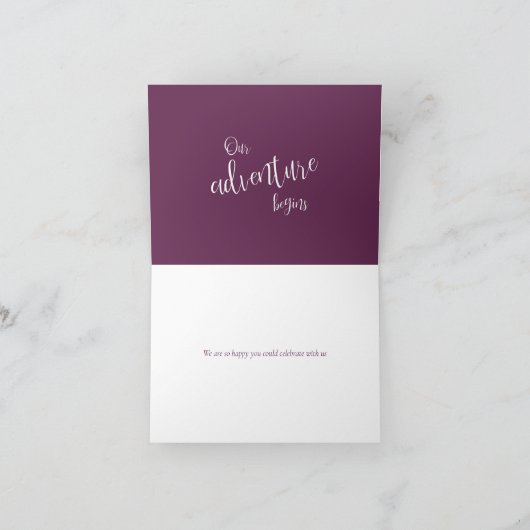 Ons avontuur begint kalligrafie pruim dank u kaart (Binnen)