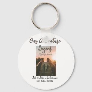 Ons avontuur begint koppel foto liefde & bedankt sleutelhanger