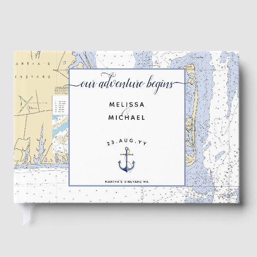 Ons avontuur begint ⚓️ Martha's Vineyard Nautical Gastenboek (Voorkant)