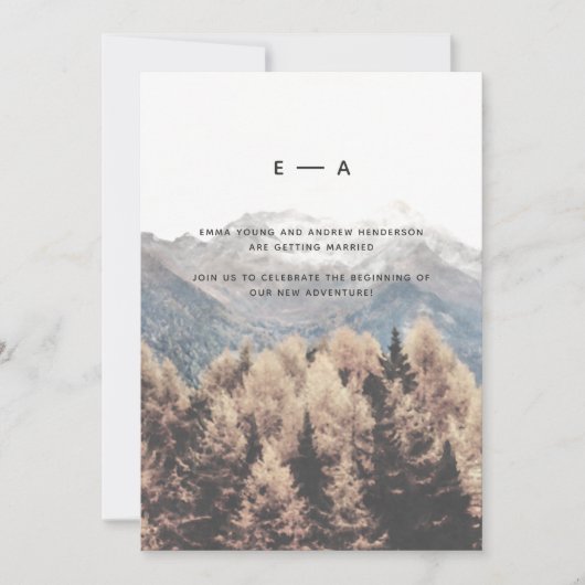 Ons avontuur begint met de Natuur Mountain Pine Sc Kaart (Voorkant)