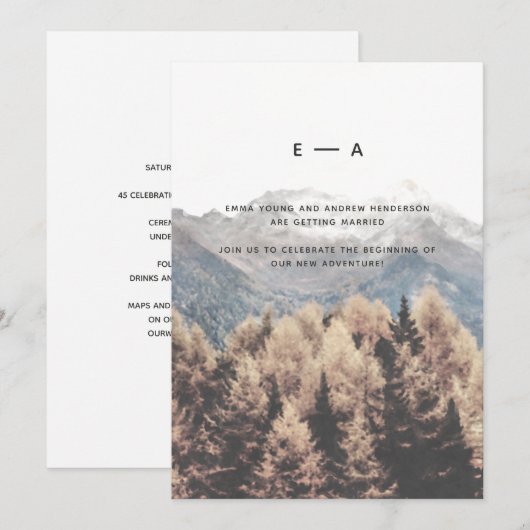 Ons avontuur begint met de Natuur Mountain Pine Sc Kaart (Voorkant / Achterkant)