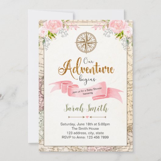 Ons avontuur begint met de uitnodiging (Voorkant)