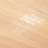 Ons avontuur begint met een bijtende bruiloft acryl uitnodigingen (Laagn)