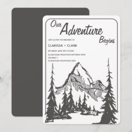 Ons avontuur begint met een minimalistisch huwelij kaart