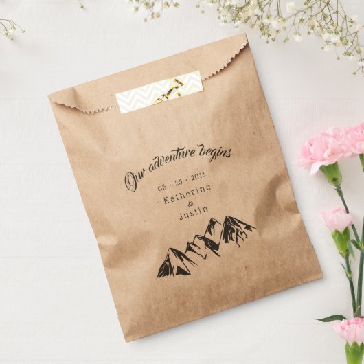 Ons avontuur begint met een ritje. bedankzakje (Gezegeld)