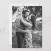 Ons avontuur begint met een rustieke bruiloft kaart (Achterkant)