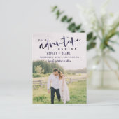 Ons avontuur begint met Foto opslaan Datum Aankondigingskaart (Staand voorkant)