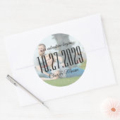 Ons avontuur begint met foto Save the Date Sticker (Envelop)