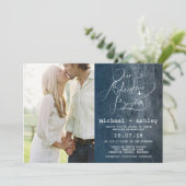 Ons avontuur begint met het uitnodigen van een bru kaart (Staand voorkant)