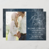 Ons avontuur begint met het uitnodigen van een bru kaart (Voorkant / Achterkant)